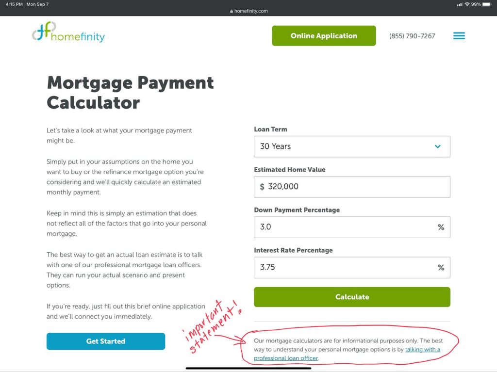 add mortgage calculators to your website 