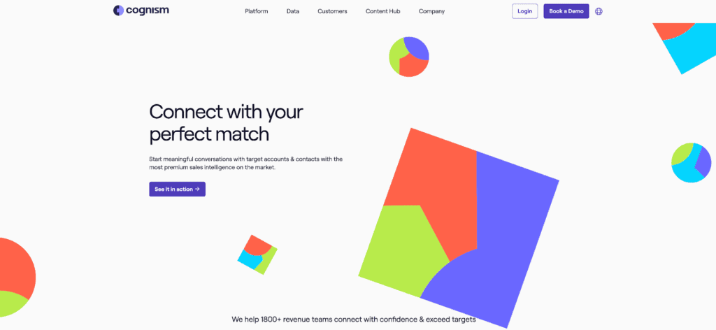 Landing page for Cognism's lead generation website.