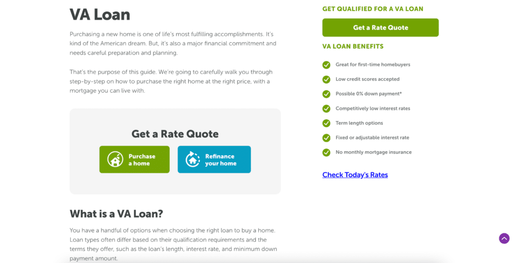 loan product page