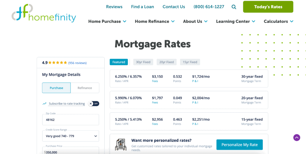 mortgage rates page